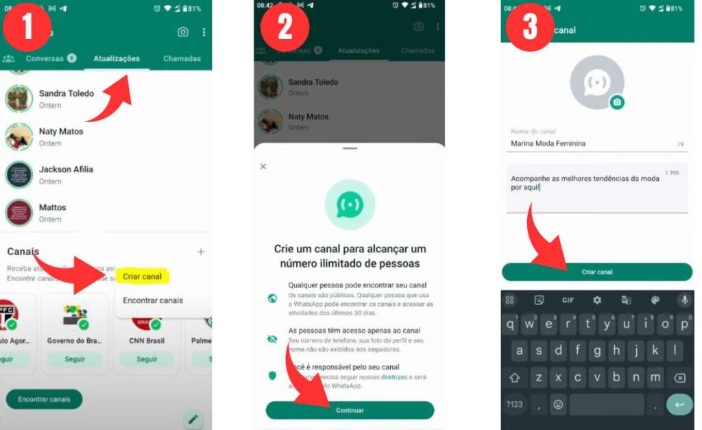 Captura de Tela do aplicativo do WhatsApp